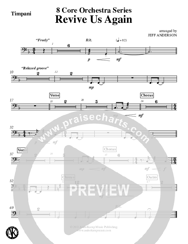Revive Us Again (Instrumental) Timpani (Jeff Anderson)