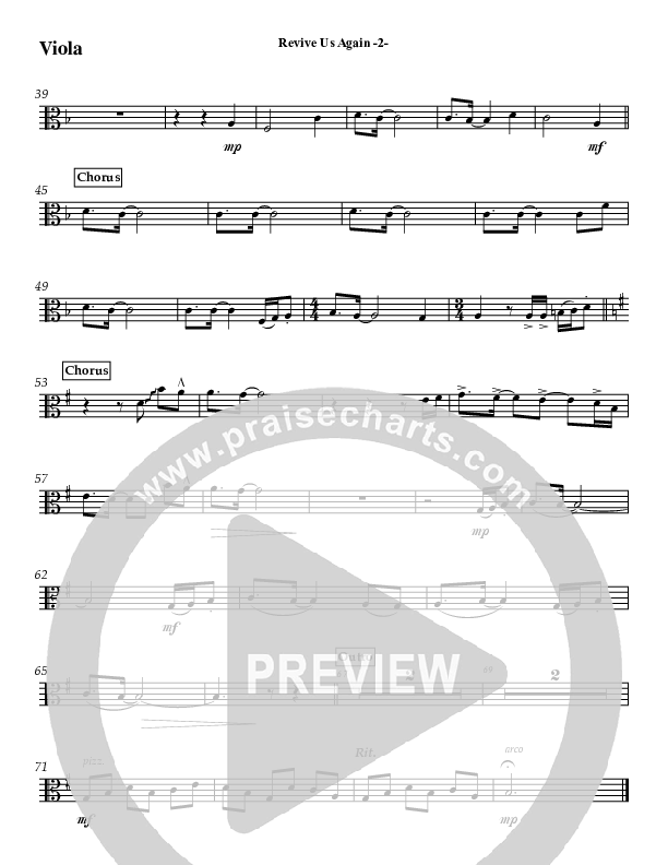 Revive Us Again (Instrumental) Viola (Jeff Anderson)