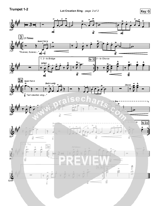 Let Creation Sing Trumpet 1,2 (Hillsong Worship)