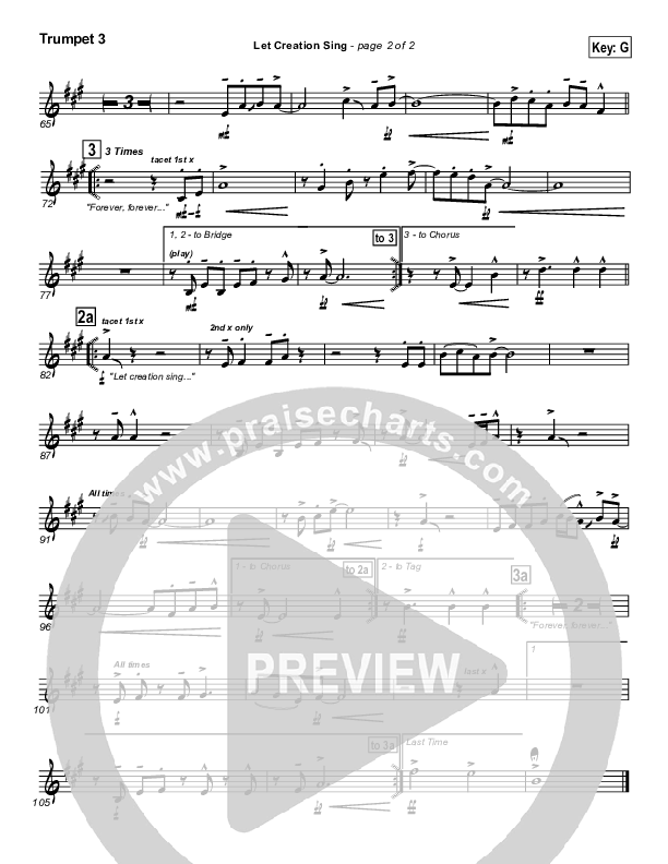 Let Creation Sing Trumpet 3 (Hillsong Worship)