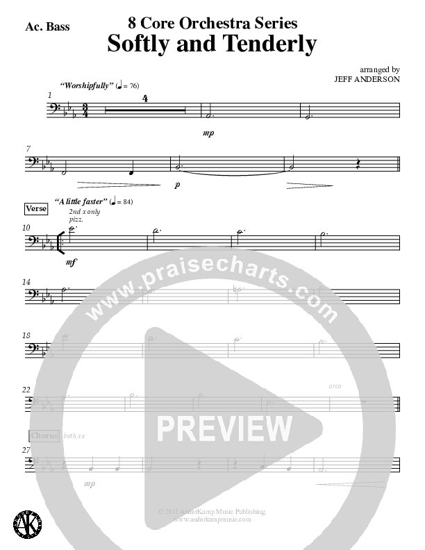 Softly And Tenderly Acoustic Guitar (Jeff Anderson)