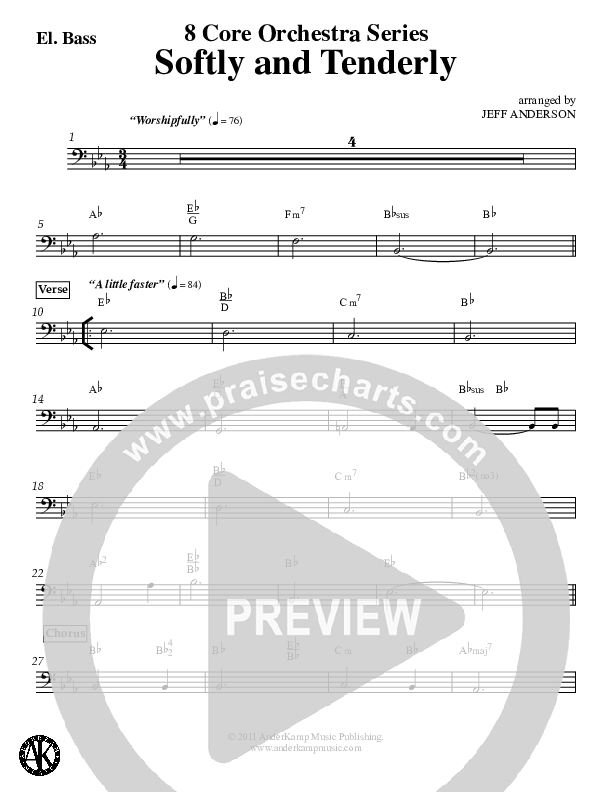 Softly And Tenderly Electric Guitar (Jeff Anderson)