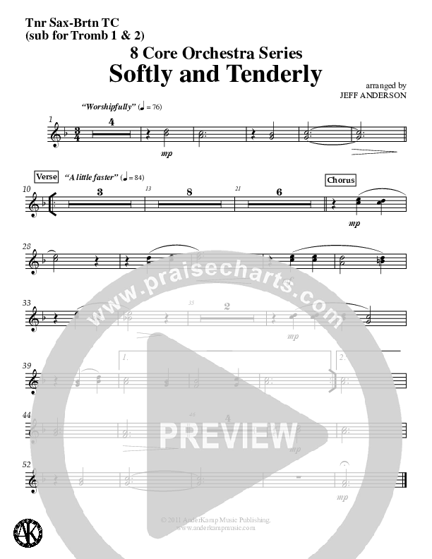 Softly And Tenderly Timpani (Jeff Anderson)