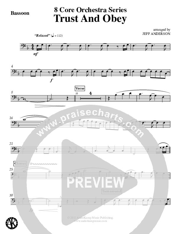 Trust And Obey Bassoon (Jeff Anderson)