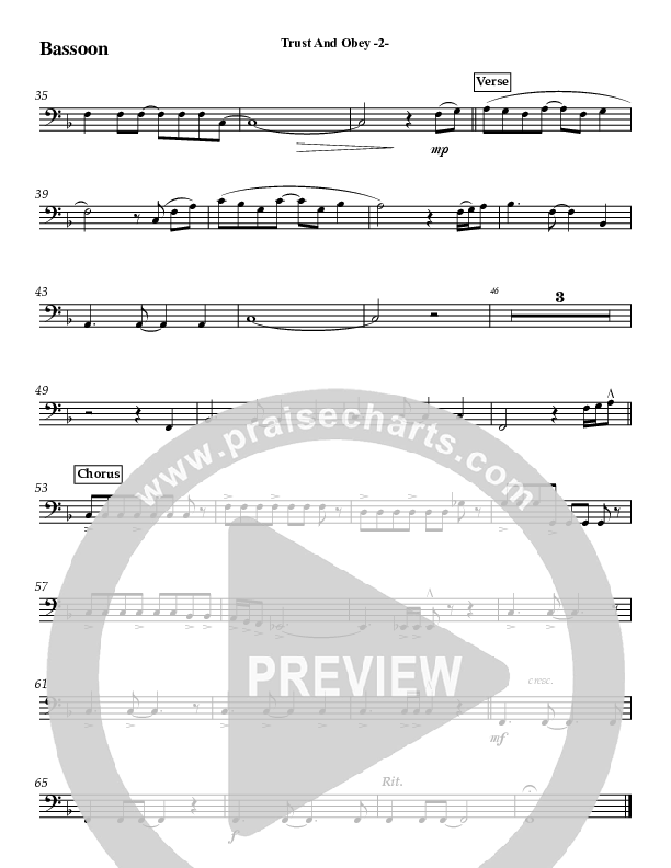 Trust And Obey Bassoon (Jeff Anderson)