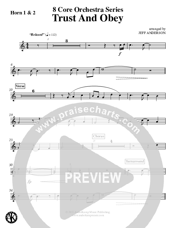 Trust And Obey French Horn 1/2 (Jeff Anderson)