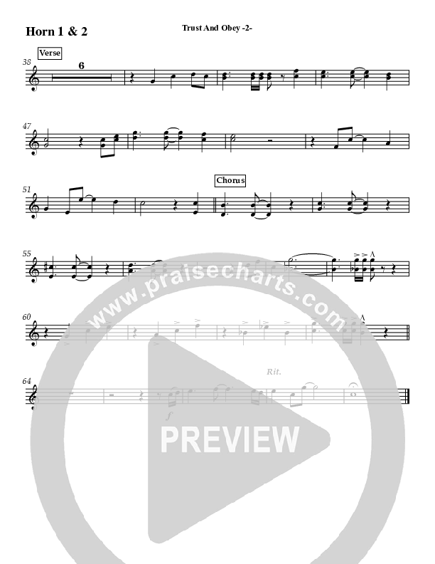 Trust And Obey French Horn 1/2 (Jeff Anderson)