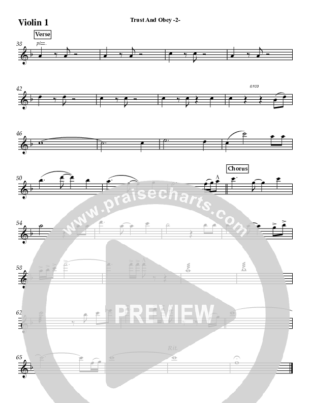 Trust And Obey Violin 1 (Jeff Anderson)