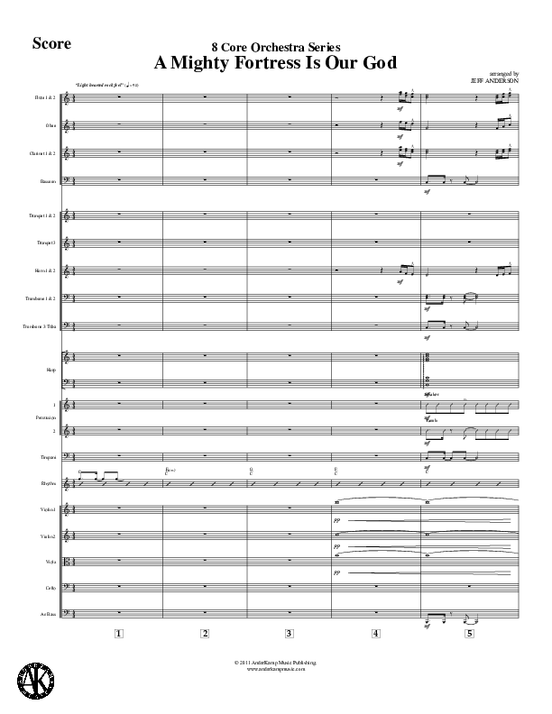 A Mighty Fortress Is Our God (Instrumental) Conductor's Score (Jeff Anderson)