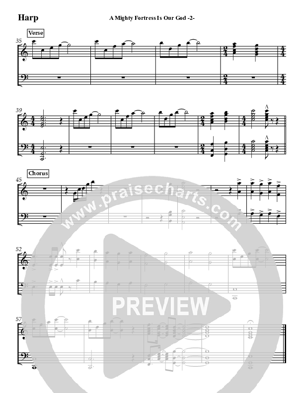 A Mighty Fortress Is Our God (Instrumental) Harp (Jeff Anderson)