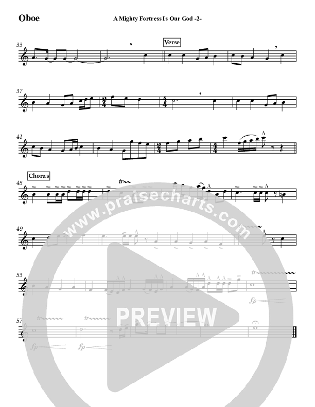 A Mighty Fortress Is Our God (Instrumental) Oboe (Jeff Anderson)