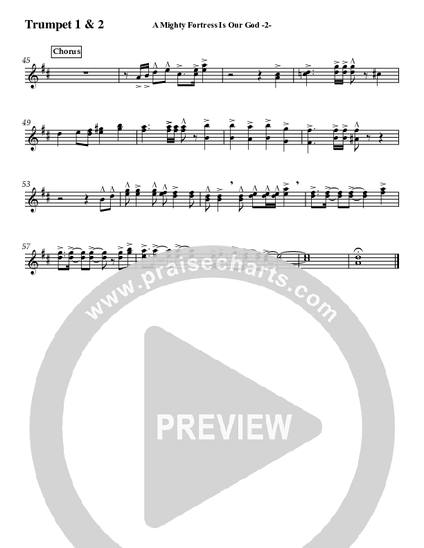 A Mighty Fortress Is Our God (Instrumental) Trumpet 1,2 (Jeff Anderson)