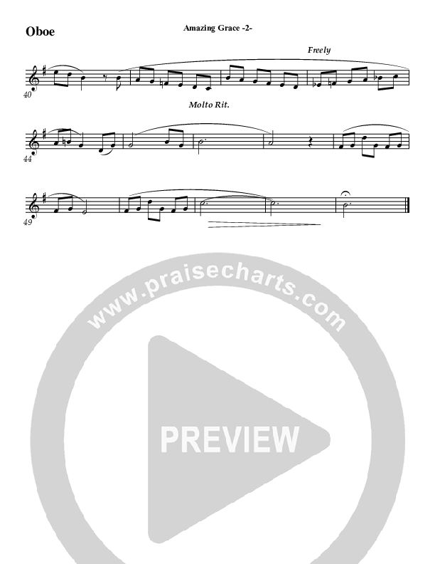 Amazing Grace (Instrumental) Oboe (Jeff Anderson)