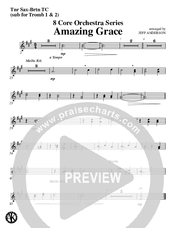 Amazing Grace (Instrumental) Timpani (Jeff Anderson)