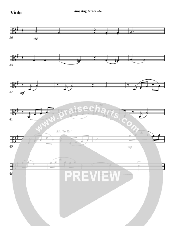 Amazing Grace (Instrumental) Viola (Jeff Anderson)