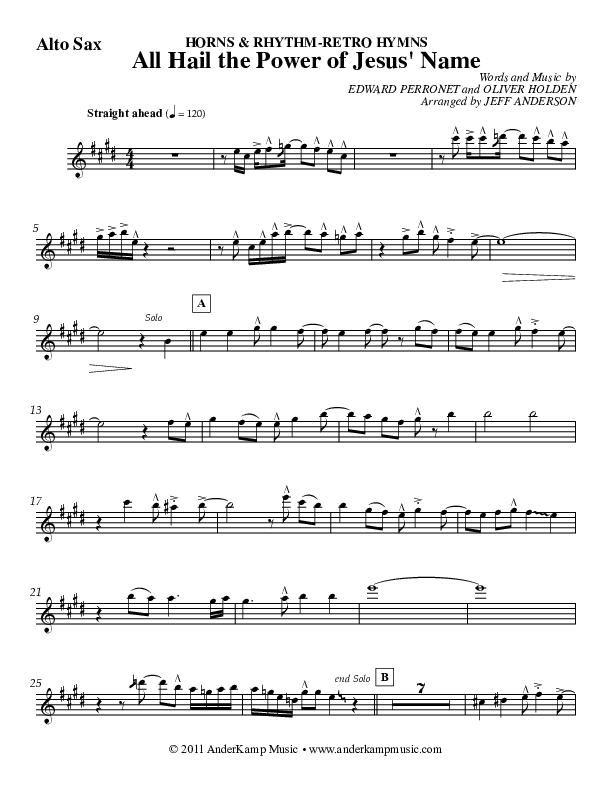 All Hail The Power (Instrumental) Alto Sax (Jeff Anderson)
