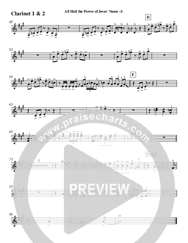 All Hail The Power (Instrumental) Clarinet 1/2 (Jeff Anderson)