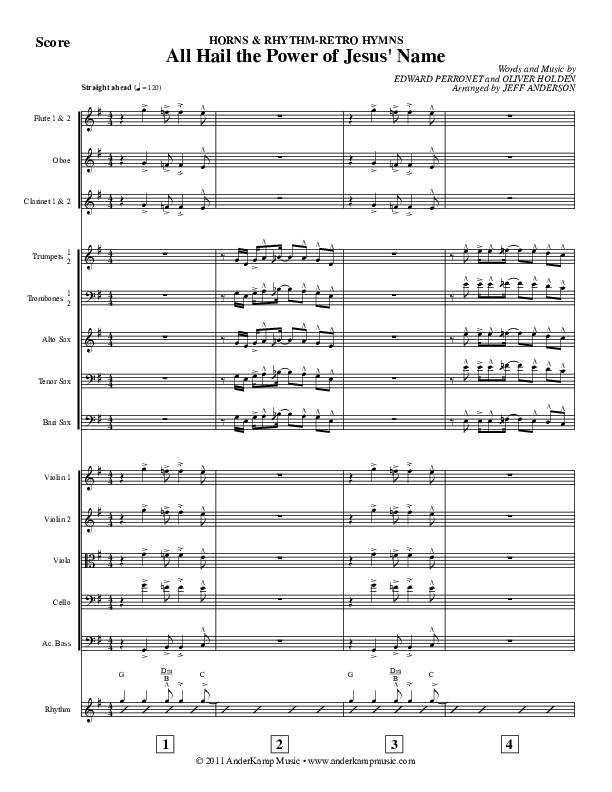 All Hail The Power (Instrumental) Conductor's Score (Jeff Anderson)