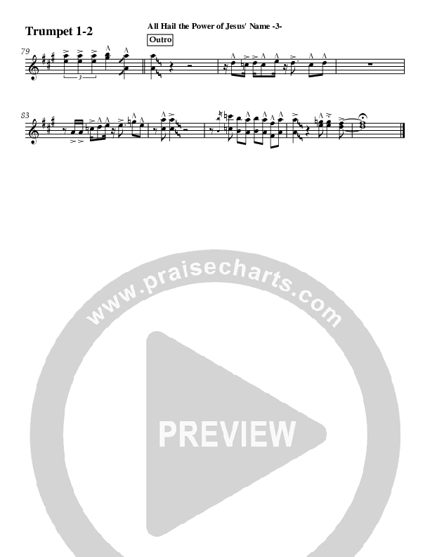 All Hail The Power (Instrumental) Trumpet 1,2 (Jeff Anderson)