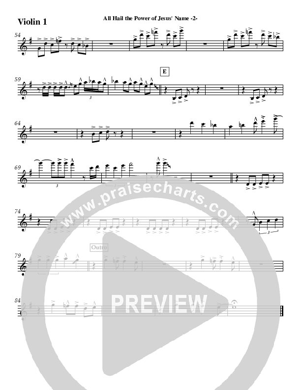 All Hail The Power (Instrumental) Violin 1 (Jeff Anderson)