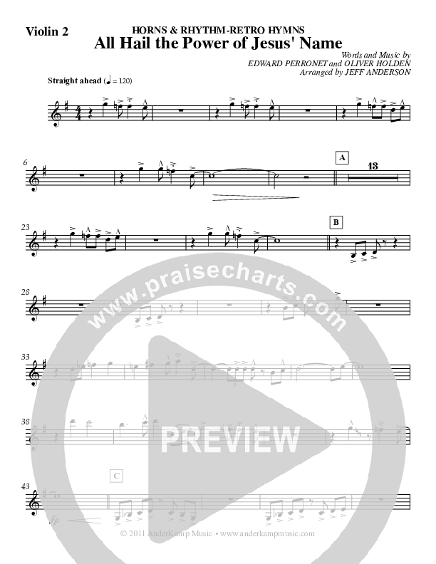 All Hail The Power (Instrumental) Violin 2 (Jeff Anderson)