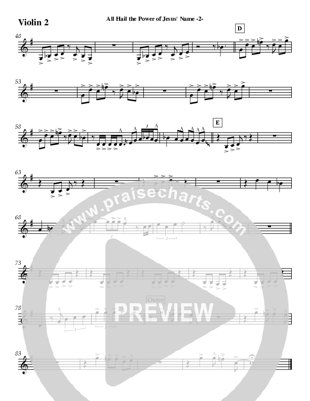 All Hail The Power (Instrumental) Violin 2 (Jeff Anderson)