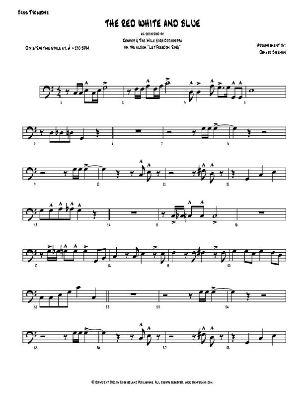 The Red White And Blue Bass Trombone (Denver Bierman)