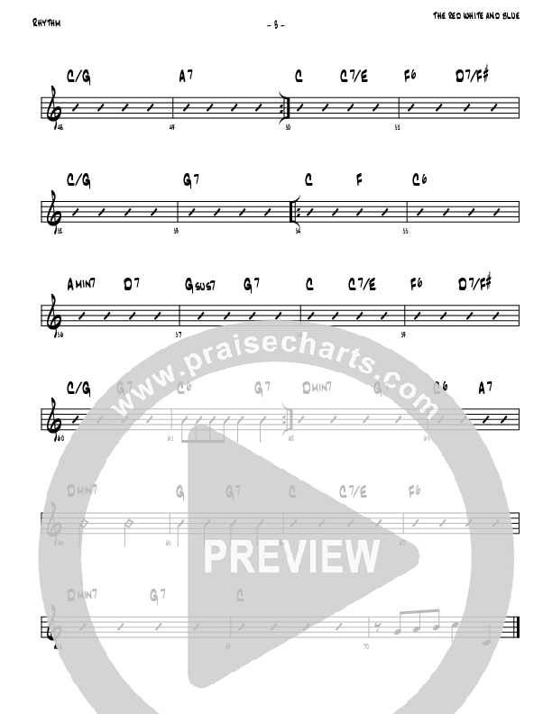 The Red White And Blue Rhythm Chart (Denver Bierman)