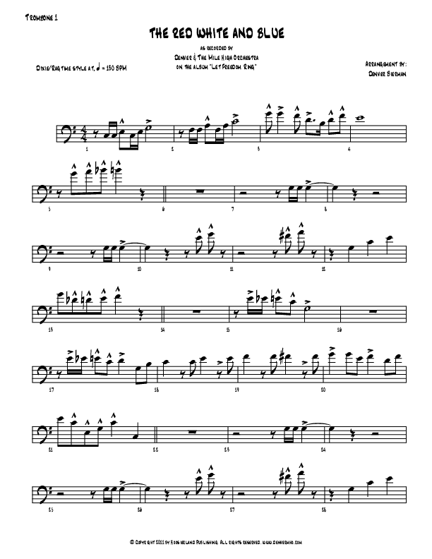 The Red White And Blue Trombone 1 (Denver Bierman)