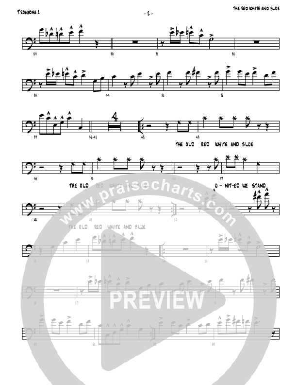 The Red White And Blue Trombone 1 (Denver Bierman)