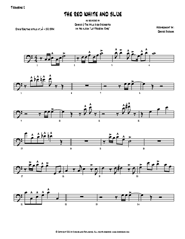The Red White And Blue Trombone 2 (Denver Bierman)