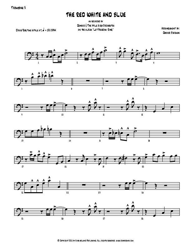 The Red White And Blue Trombone 3 (Denver Bierman)