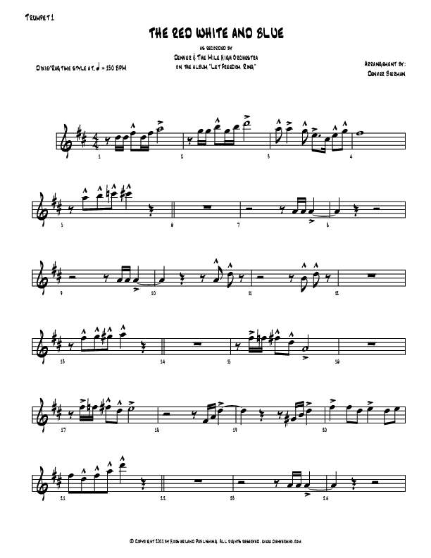 The Red White And Blue Trumpet 1 (Denver Bierman)