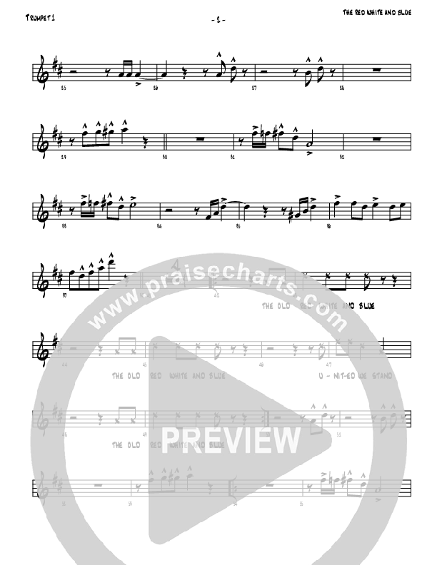 The Red White And Blue Trumpet 1 (Denver Bierman)