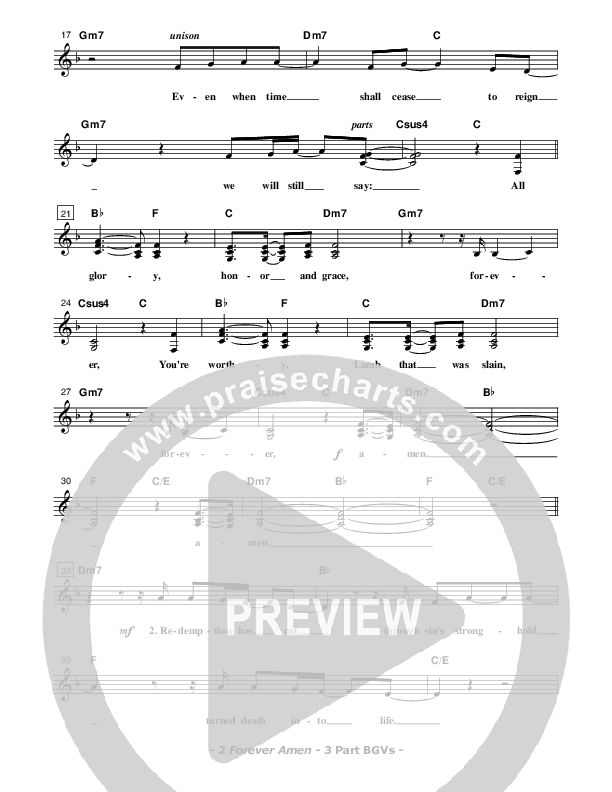 Forever Amen Lead Sheet (SAT) (Don Chapman)