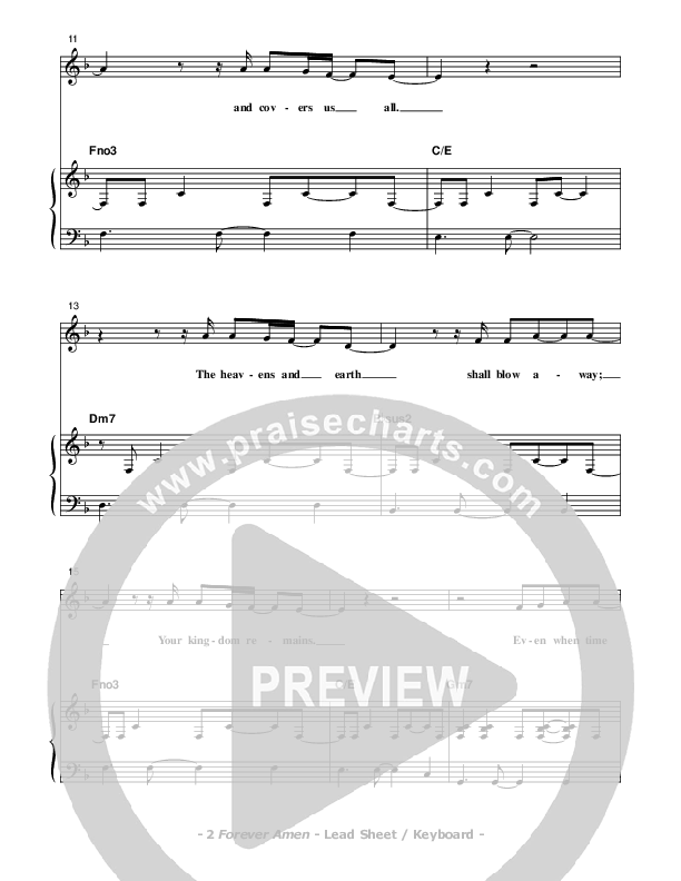 Forever Amen Piano/Vocal (Don Chapman)