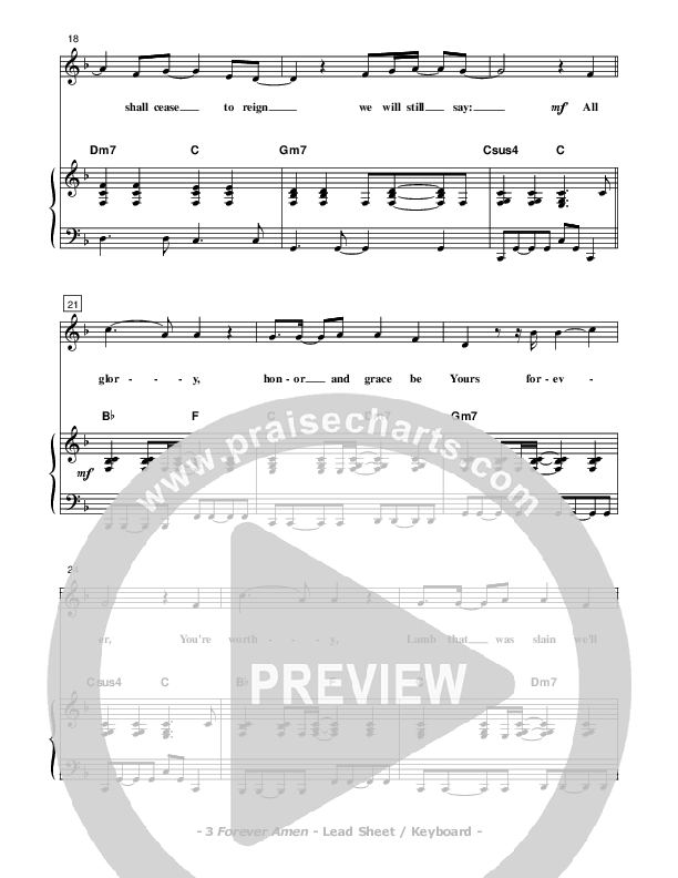 Forever Amen Piano/Vocal (Don Chapman)