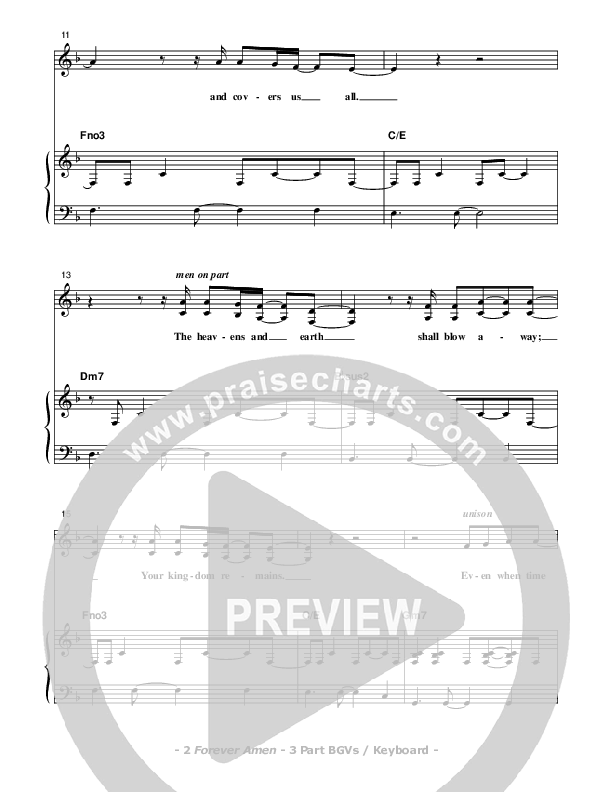 Forever Amen Piano/Vocal (SAT) (Don Chapman)