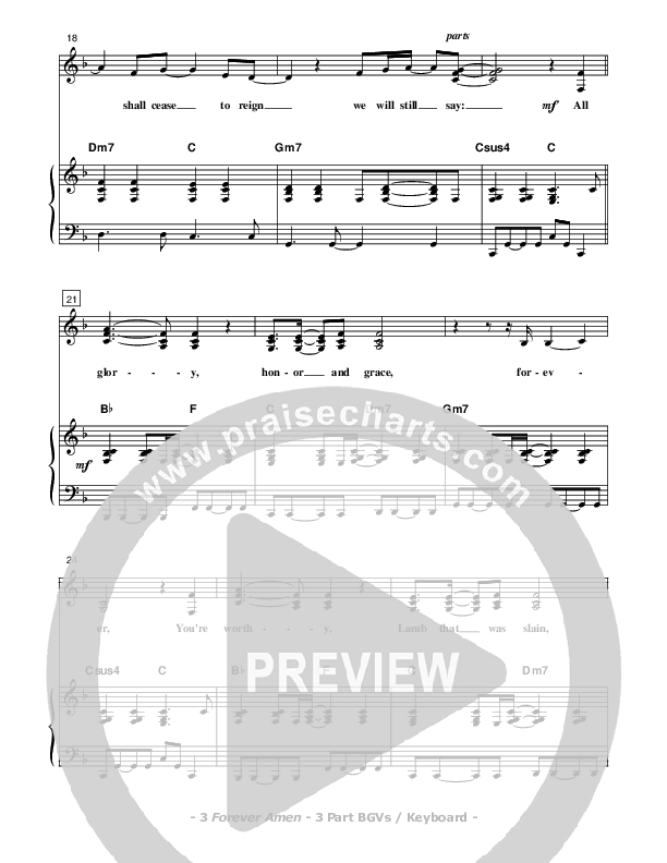 Forever Amen Piano/Vocal (SAT) (Don Chapman)