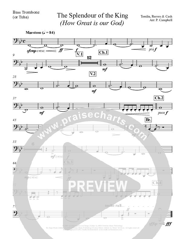 How Great Is Our God Bass Trombone (Paul Campbell)
