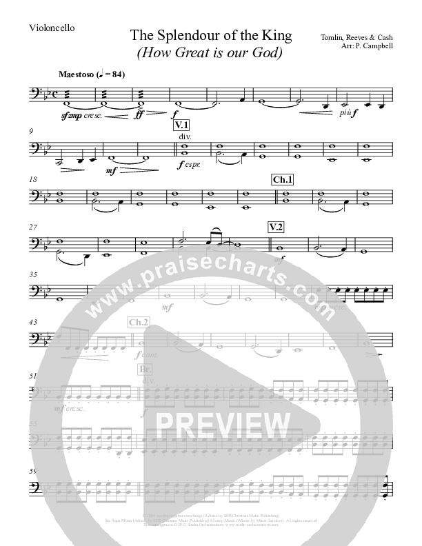 How Great Is Our God Cello (Paul Campbell)