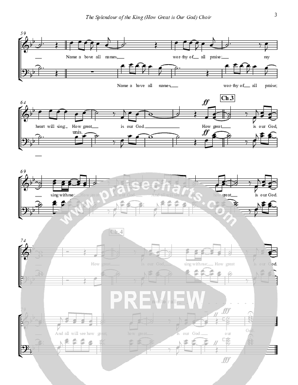 How Great Is Our God Choir Sheet (Paul Campbell)