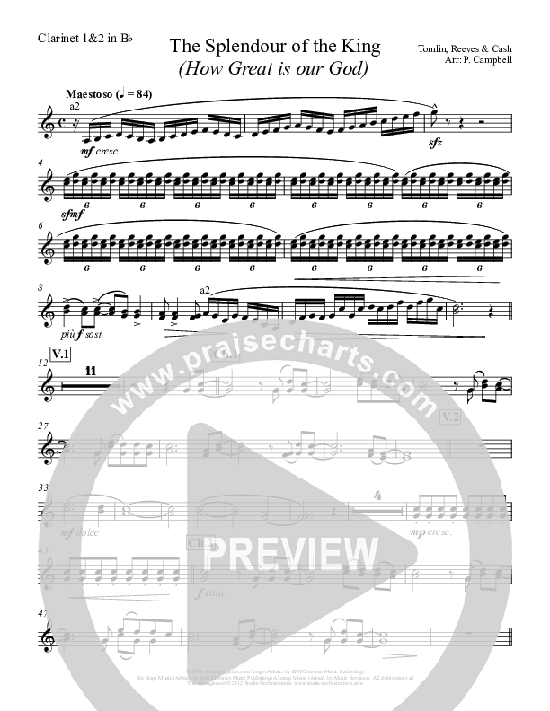 How Great Is Our God Clarinet 1/2 (Paul Campbell)
