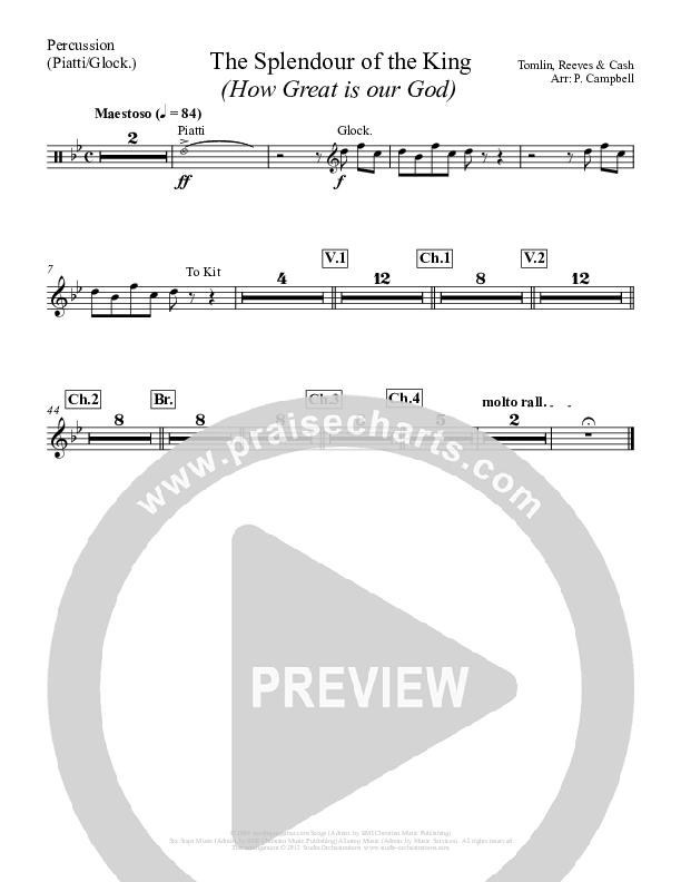 How Great Is Our God Percussion (Paul Campbell)