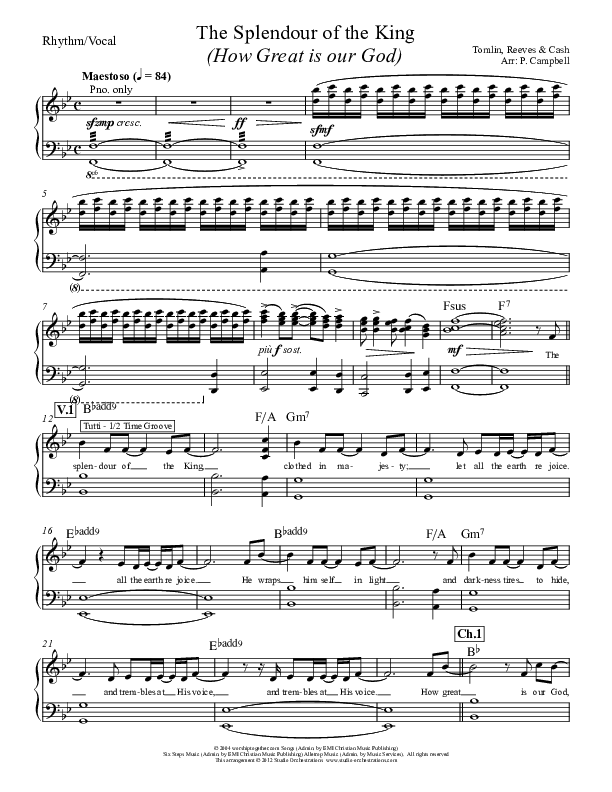 How Great Is Our God Rhythm/Vocal (Paul Campbell)