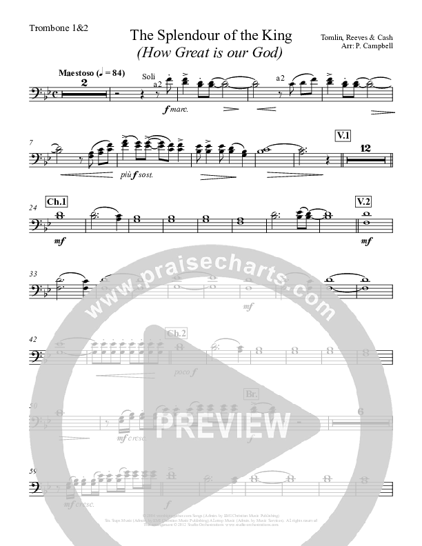 How Great Is Our God Trombone 1/2 (Paul Campbell)
