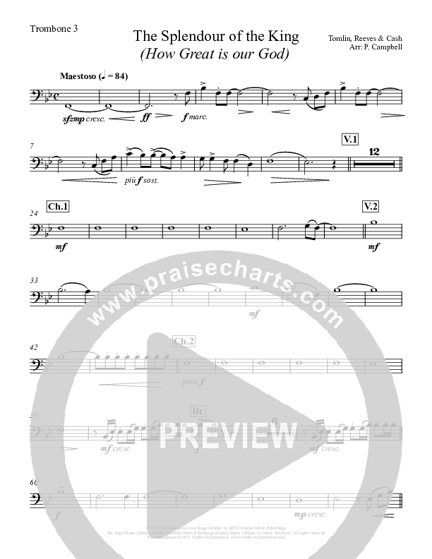How Great Is Our God Trombone 3 (Paul Campbell)