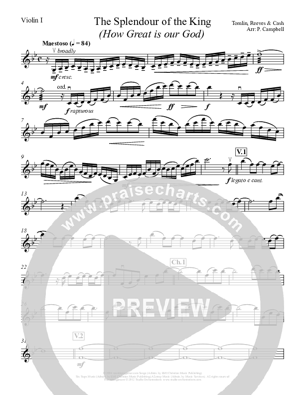 How Great Is Our God Violin 1 (Paul Campbell)
