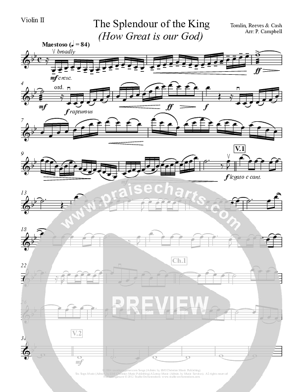 How Great Is Our God Violin 2 (Paul Campbell)