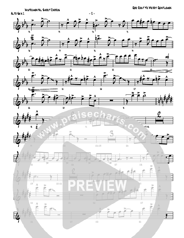 God Rest Ye Merry Gentlemen Alto Sax 1/2 (Michael Adler / Denver Bierman)